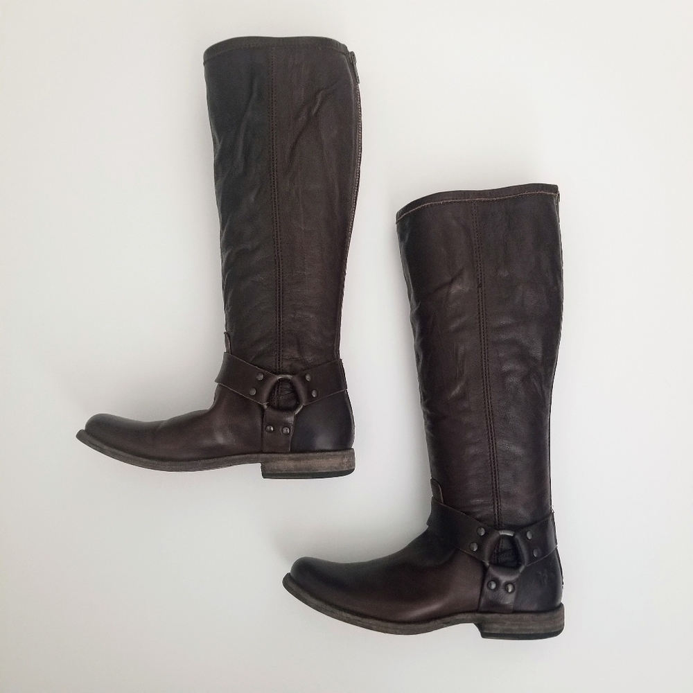 FRYE Philip Harness Tall Boots